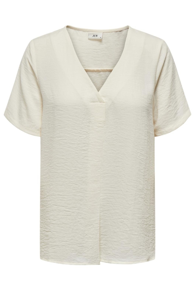JDYDIVYA LIFE S/S V-NECK TOP WVN DI 15291432 CLOUD DANCER
